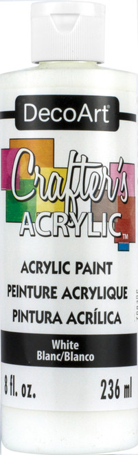 DecoArt Crafter's Acrylic All-Purpose Paint 8oz-White - DCA9-01 - 016455601211