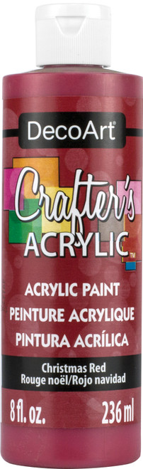 DecoArt Crafter's Acrylic All-Purpose Paint 8oz-Christmas Red - DCA9-20 - 016455601235