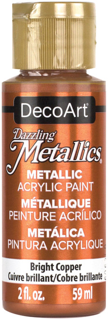 DecoArt Dazzling Metallics Acrylic Paint 2oz-Bright Copper - DM-DA337 - 766218090843