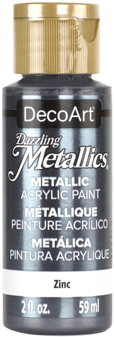 DecoArt Dazzling Metallics Acrylic Paint 2oz-Zinc - DM-DA339 - 766218090867