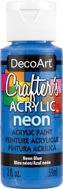 DecoArt Crafter's Acrylic All-Purpose Specialty Paint 2oz-Blue Neon - DCAS-133 - 766218047090