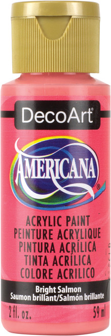 DecoArt Americana Acrylic Paint 2oz-Bright Salmon - DA-329 - 766218090768