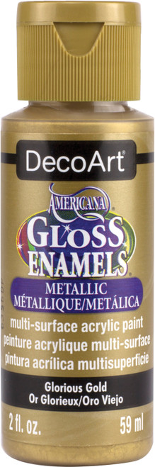 DecoArt Americana Gloss Enamels Acrylic Paint 2oz-Glorious Gold - DAG-71 - 766218038067