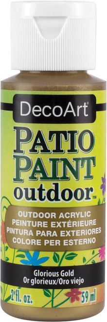 DecoArt Patio Paint 2oz-Glorious Gold - DCP-400 - 766218037619