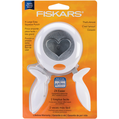 Fiskars Squeeze Punch X-Large-Heart, 2" - SQXL-1741 - 078484074190