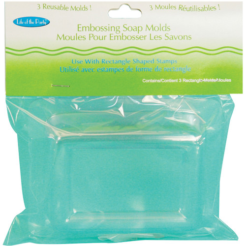 Life Of The Party Soap Embossing Molds 2.375"X2.75" 3/Pkg-Rectangle - 61506 - 649979615060