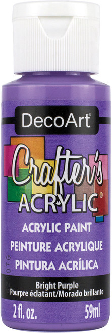 DecoArt Crafter's Acrylic All-Purpose Paint 2oz-Bright Purple - DCA-110 - 766218032119 DecoArt Crafter's Acrylic All-Purpose Paint 2oz-Bright Purple - DCA-110 - 766218032119