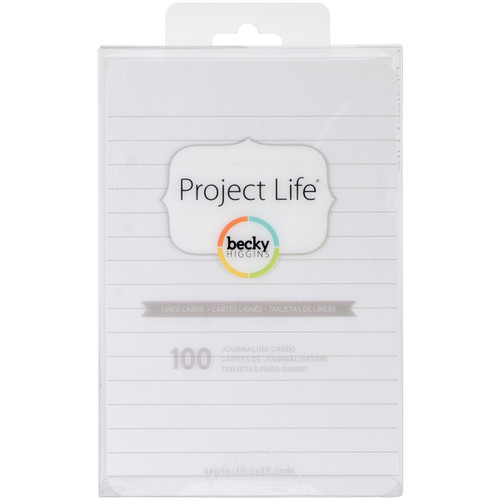 Project Life 4"X6" Cards 100/Pkg-Lined - 93741 - 718813937412 Project Life 4"X6" Cards 100/Pkg-Lined - 93741 - 718813937412