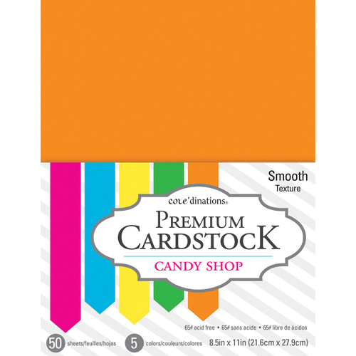 Core'dinations Value Pack Smooth Cardstock 8.5"X11" 50/Pkg-Candy Shop - 377695 - 718813776950