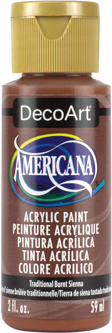DecoArt Americana Acrylic Paint 2oz-Traditional Burnt Sienna - Opaque - DA-223 - 766218010322