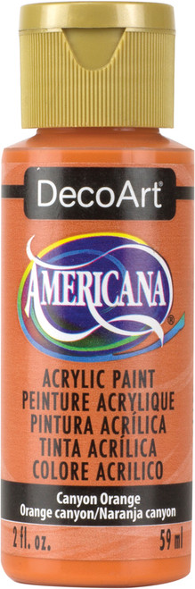 DecoArt Americana Acrylic Paint 2oz-Canyon Orange - Opaque - DA-238 - 766218011961