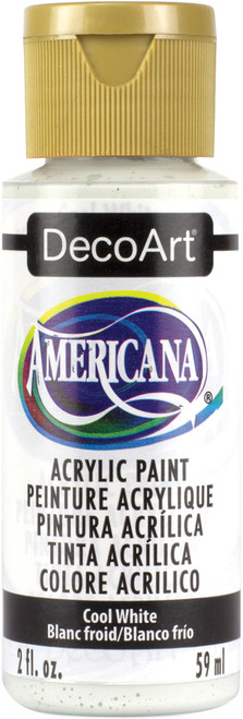 DecoArt Americana Acrylic Paint 2oz-Cool White - Semi-Opaque - DA-240 - 766218011985