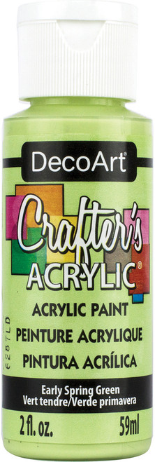 DecoArt Crafter's Acrylic All-Purpose Paint 2oz-Early Spring Green - DCA-81 - 766218005847