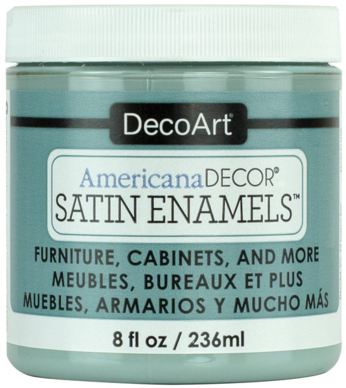 DecoArt Americana Decor Satin Enamels 8oz-Seaside Blue - ADSA-12 - 766218091604