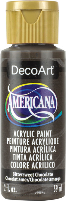 DecoArt Americana Acrylic Paint 2oz-Bittersweet Chocolate - Opaque - DA-195 - 016455295304