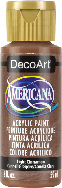 DecoArt Americana Acrylic Paint 2oz-Light Cinnamon - Opaque - DA-114 - 016455214305
