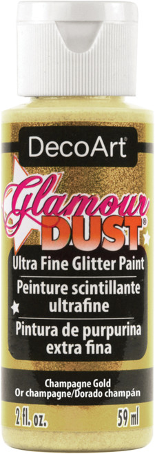 DecoArt Glamour Dust Glitter Paint 2oz-Champagne - DGD-19 - 766218060501