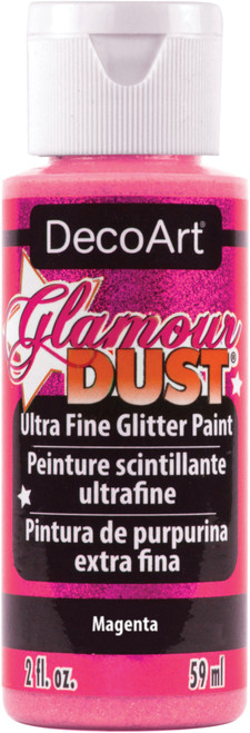 DecoArt Glamour Dust Glitter Paint 2oz-Magenta - DGD-16 - 766218060471