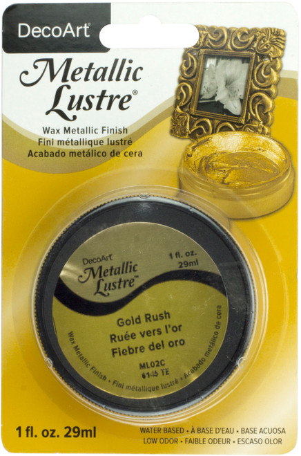 DecoArt Metallic Lustre Wax Finish 1oz-Gold Rush - ML-81-02 - 766218062345
