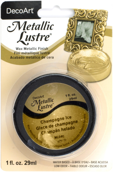 DecoArt Metallic Lustre Wax Finish 1oz-Champagne Ice - ML-81-04 - 766218062369 DecoArt Metallic Lustre Wax Finish 1oz-Champagne Ice - ML-81-04 - 766218062369