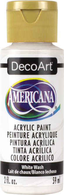 DecoArt Americana Acrylic Paint 2oz-White Wash - Semi-Opaque - DA-02 - 016455102305