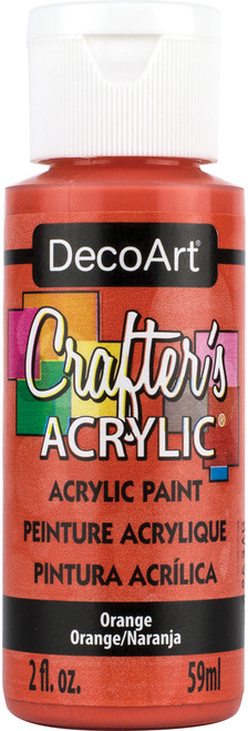 DecoArt Crafter's Acrylic All-Purpose Paint 2oz-Orange - DCA-07 - 016455545362