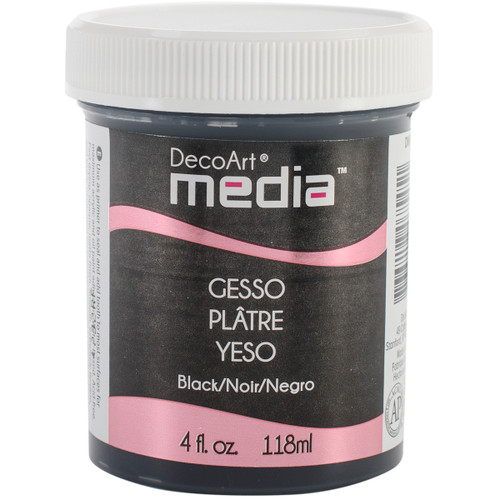 DecoArt Media Gesso 4oz-Black - DMM19 - 766218075451 DecoArt Media Gesso 4oz-Black - DMM19 - 766218075451