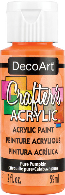 DecoArt Crafter's Acrylic All-Purpose Paint 2oz-Pure Pumpkin - DCA-08 - 016455545379