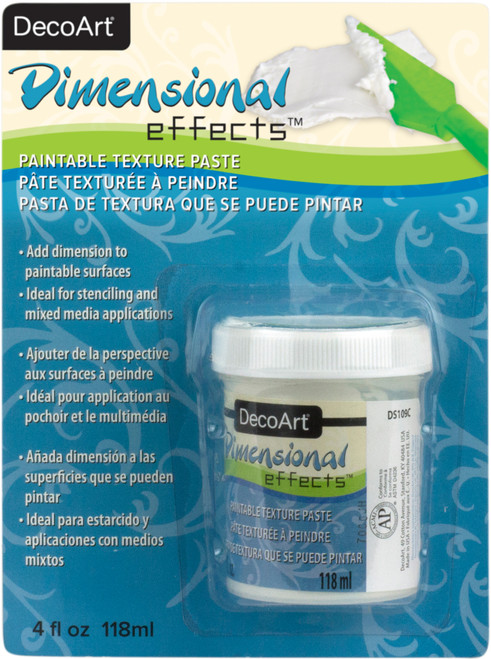 DecoArt Dimensional Effects Texture Paste 4oz Carded-White - DS109C10 - 766218062499