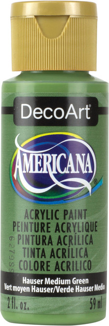 DecoArt Americana Acrylic Paint 2oz-Hauser Medium Green - Opaque - DA-132 - 016455232309 DecoArt Americana Acrylic Paint 2oz-Hauser Medium Green - Opaque - DA-132 - 016455232309