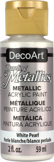 DecoArt Dazzling Metallics Acrylic Paint 2oz-White Pearl - DM-DA117 - 016455217306 DecoArt Dazzling Metallics Acrylic Paint 2oz-White Pearl - DM-DA117 - 016455217306