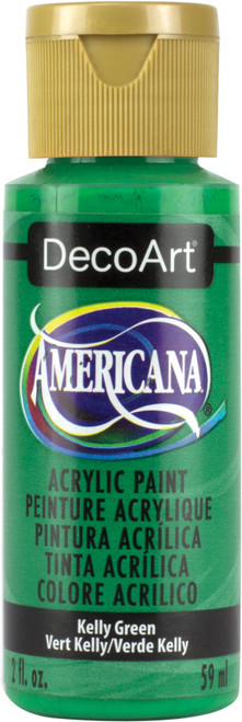 DecoArt Americana Acrylic Paint 2oz-Kelly Green - Opaque - DA-055 - 016455155301