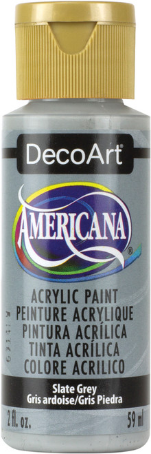 DecoArt Americana Acrylic Paint 2oz-Slate Grey - Opaque - DA-068 - 016455168301