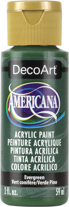 DecoArt Americana Acrylic Paint 2oz-Evergreen - Semi-Opaque - DA-082 - 016455182307