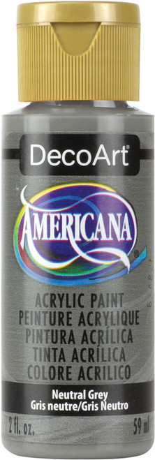 DecoArt Americana Acrylic Paint 2oz-Natural Grey - Opaque - DA-095 - 016455195307