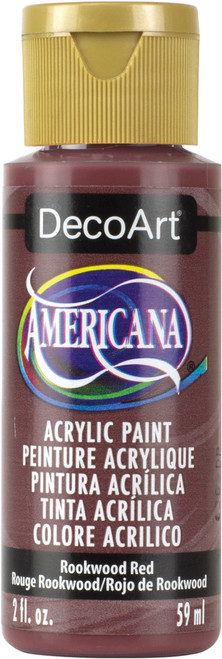 DecoArt Americana Acrylic Paint 2oz-Rookwood Red - Opaque - DA-097 - 016455197301