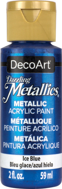 DecoArt Dazzling Metallics Acrylic Paint 2oz-Ice Blue - DM-DA075 - 016455175309 DecoArt Dazzling Metallics Acrylic Paint 2oz-Ice Blue - DM-DA075 - 016455175309