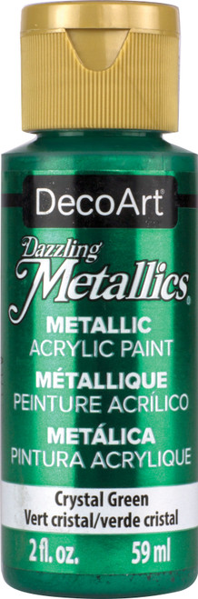 DecoArt Dazzling Metallics Acrylic Paint 2oz-Crystal Green - DM-DA076 - 016455176306 DecoArt Dazzling Metallics Acrylic Paint 2oz-Crystal Green - DM-DA076 - 016455176306