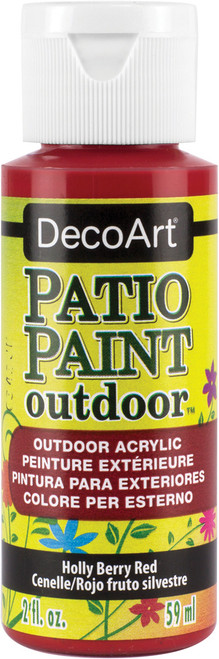DecoArt Patio Paint 2oz-Holly Berry Red - DCP-43 - 766218003041