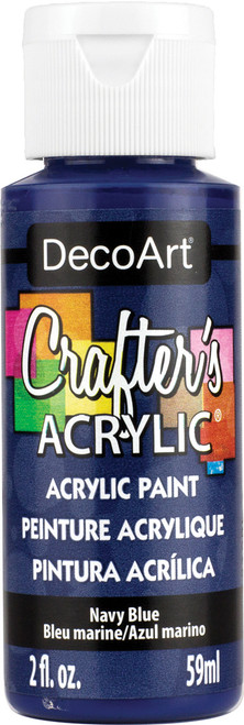 DecoArt Crafter's Acrylic All-Purpose Paint 2oz-Navy Blue - DCA-29 - 016455545584
