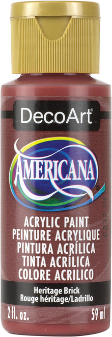 DecoArt Americana Acrylic Paint 2oz-Heritage Brick - Opaque - DA-219 - 766218003263