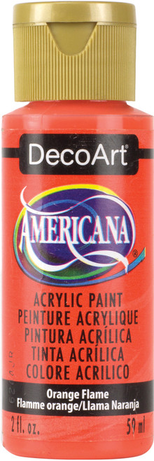 DecoArt Americana Acrylic Paint 2oz-Orange Flame Opaque DA-315 - 766218074485