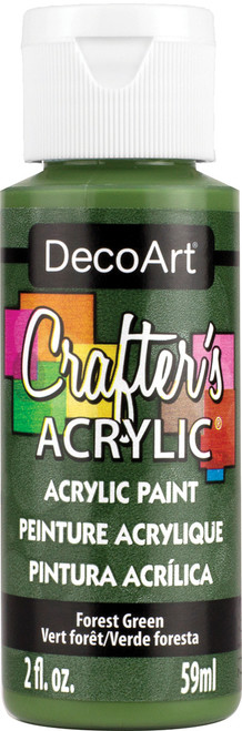 DecoArt Crafter's Acrylic All-Purpose Paint 2oz-Forest Green - DCA-39 - 016455545683