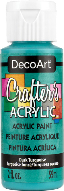 DecoArt Crafter's Acrylic All-Purpose Paint 2oz-Dark Turquoise - DCA-43 - 016455545720