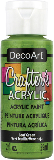 DecoArt Crafter's Acrylic All-Purpose Paint 2oz-Leaf Green - DCA-36 - 016455545652