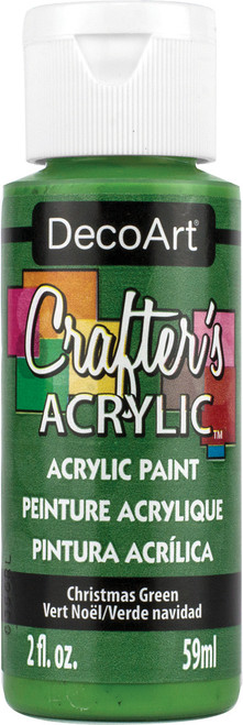 DecoArt Crafter's Acrylic All-Purpose Paint 2oz-Christmas Green - DCA-37 - 016455545669