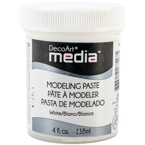 DecoArt Media Modeling Paste 4oz-White - DMM21 - 766218075475