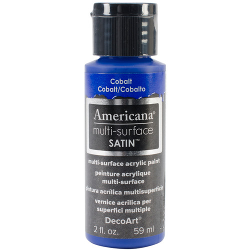 DecoArt Americana Multi-Surface Satin Acrylic Paint 2oz-Cobalt - DA5-30-46 - 766218074645