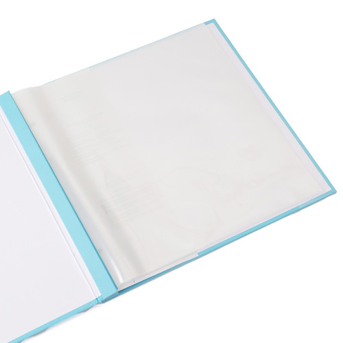 Colorbok Post Bound Fabric Album 12"X12"-Light Teal - 71848D