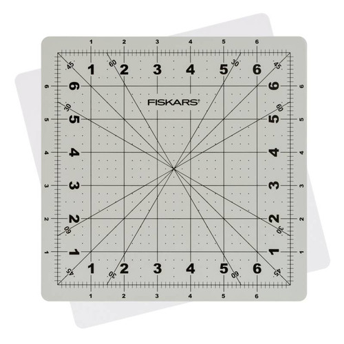Fiskars Rotating Cutting Mat 8"X8"-Gray - 1065501